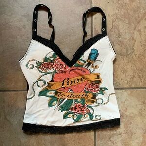 Glam rock couture corset top